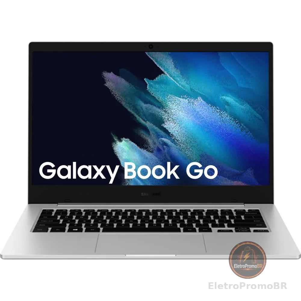 Notebook Samsung Galaxy Book Go, Windows 11 Home, Snapdragon® 7c, 4GB, 128GB UFS, 14'' Full HD LED, 1.38kg com Copilot integrado
