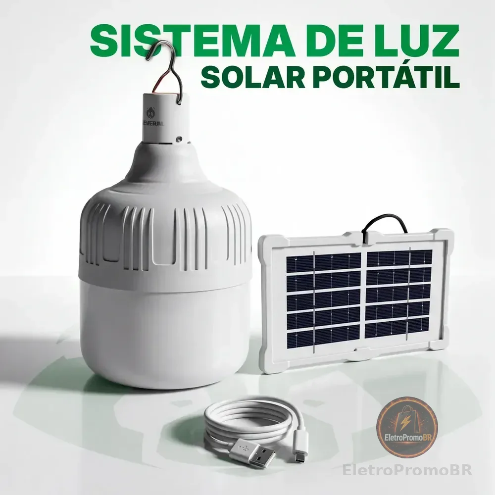 Lampada Led Solar Recarregável Camping Usb Pesca Jardim Lampiao Viagem Several