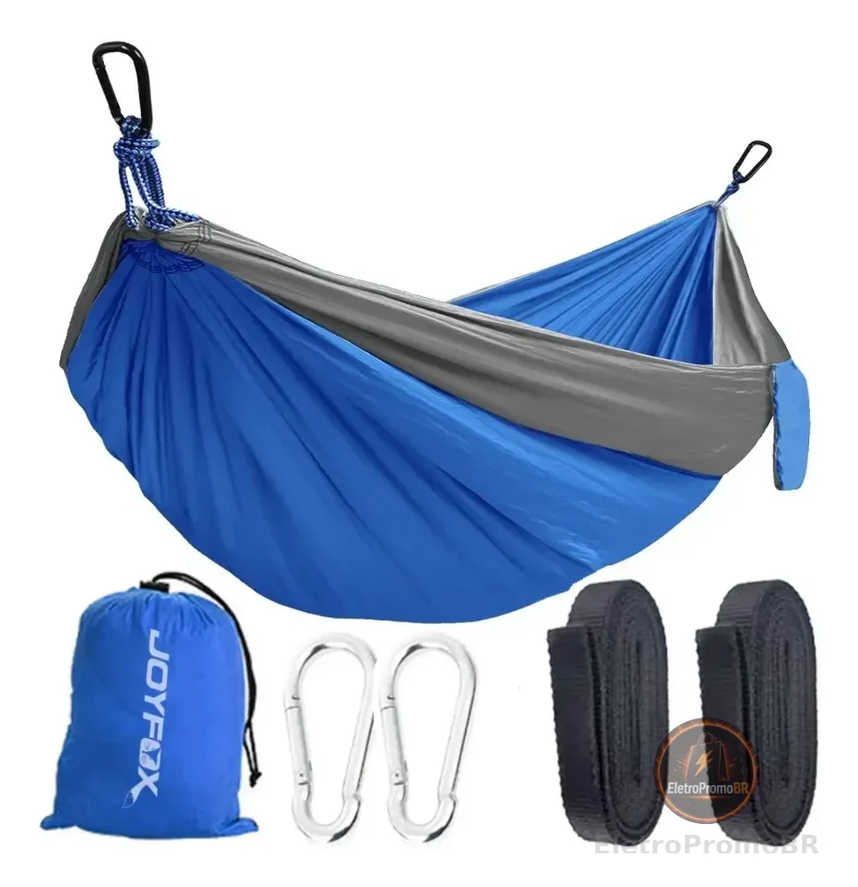 Sacos De Dormir Casal Rede Camping Selva 210t Nylon 300kg Cor Azul Localização