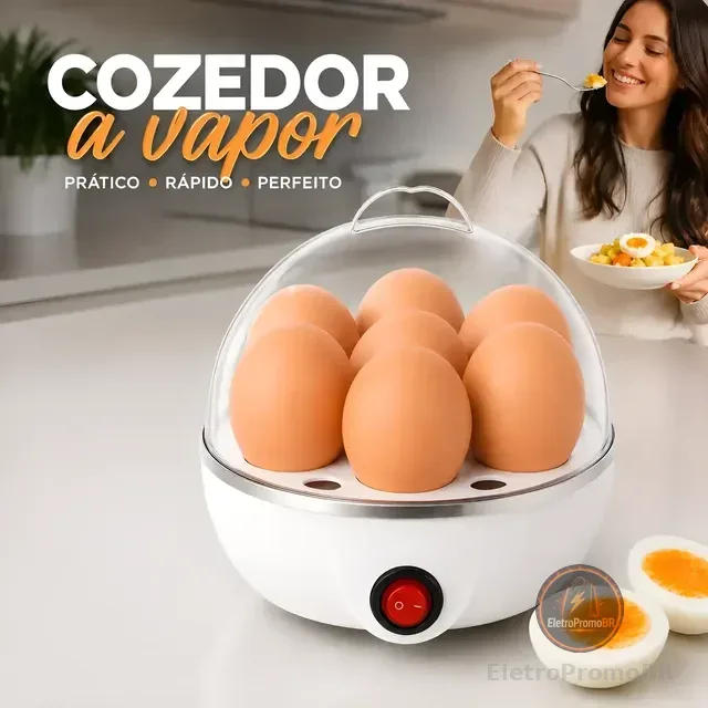 Cozedor De Ovos Elétrico Portátil Cozinha Legumes À Vapor