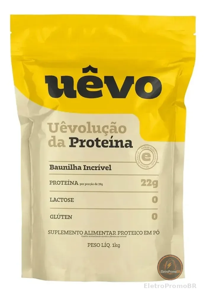 Albumina Naturovos Uêvo 22g Proteína Zero Lactose (1kg) Sabor Baunilha