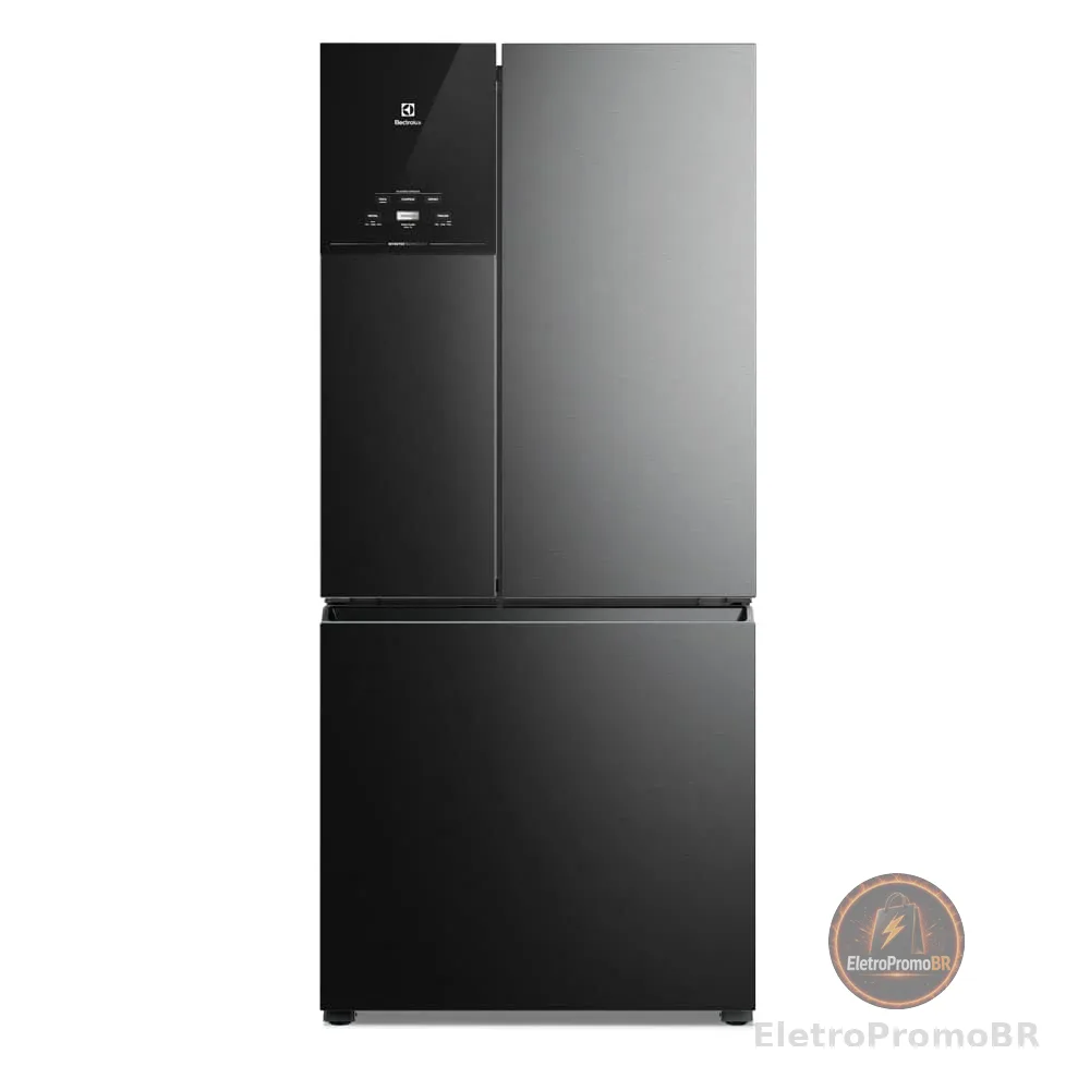 Geladeira Electrolux Multidoor Efficient Com Autosense e Inverter 590 l Black Inox Look (IM8B) 127V