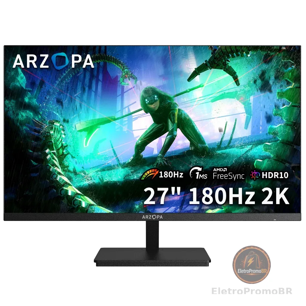 Monitor Gamer ARZOPA M1RC, 27" 2K QHD 180Hz IPS, 1ms, 115% sRGB, USB-C, HDMI, Display Port