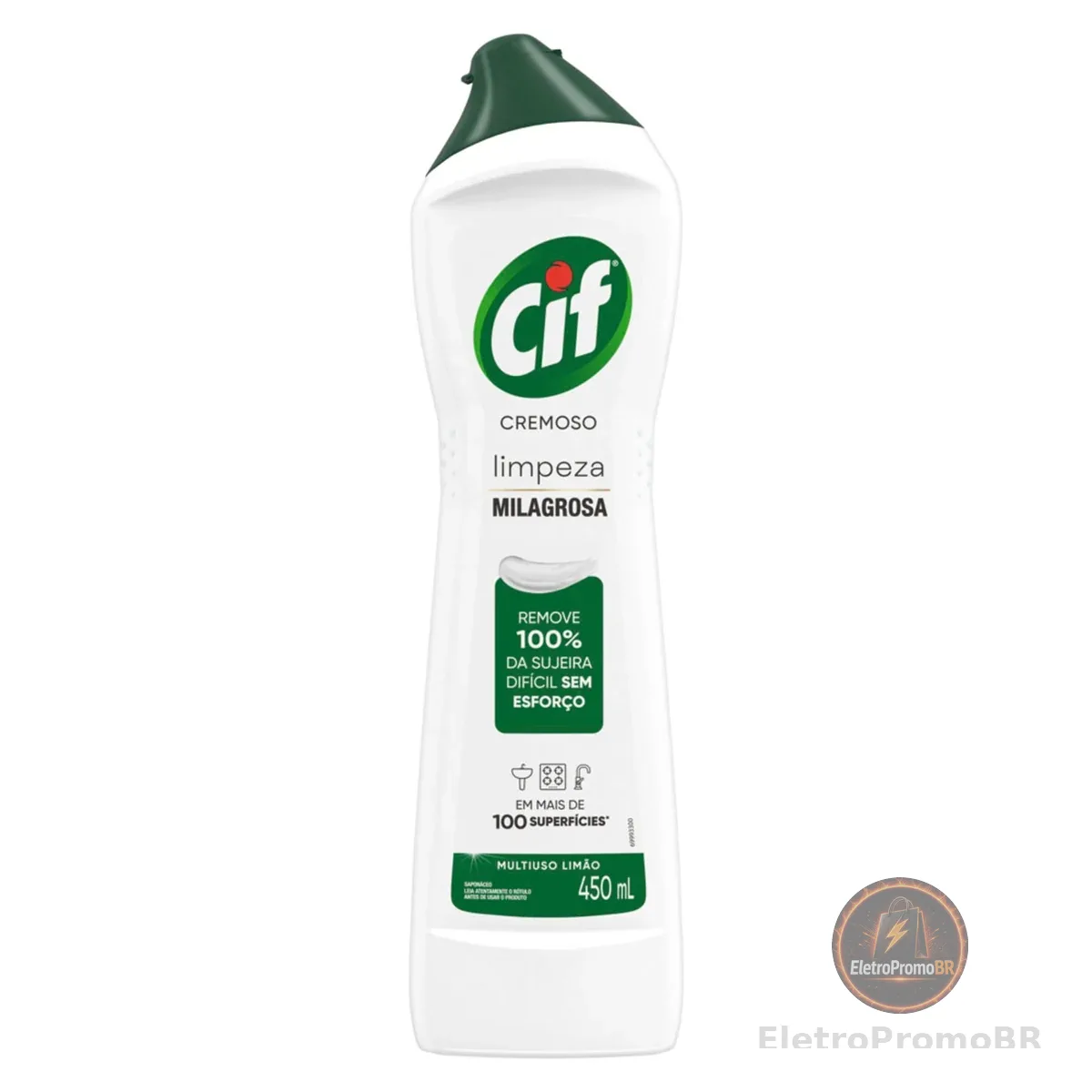CIF Cremoso Limpreza Milagrosa Limão para casa 450ml