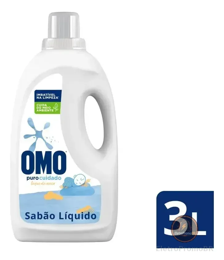 Lava Roupas Líquido Puro Cuidado 3L Omo