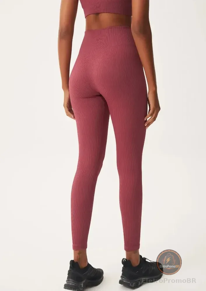 Calça Legging Feminina Hering Vermelho Escuro Batik 36