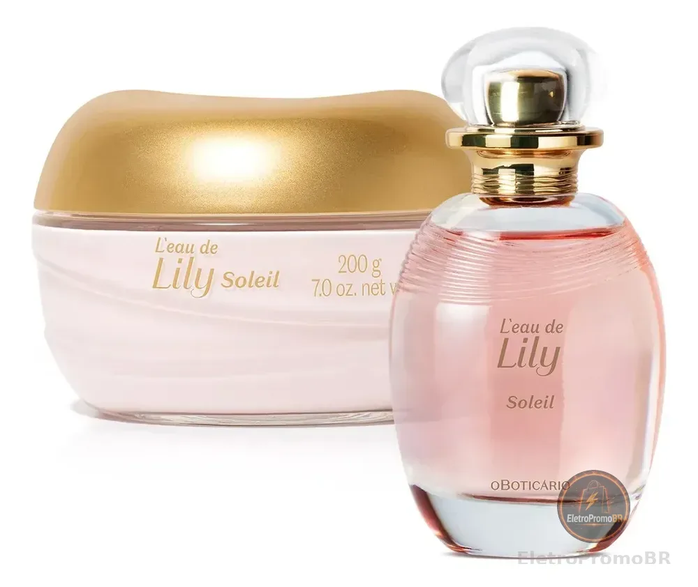 L'eau De Lily Soleil: Colônia 75ml + Creme Acetinado Corporal 200g