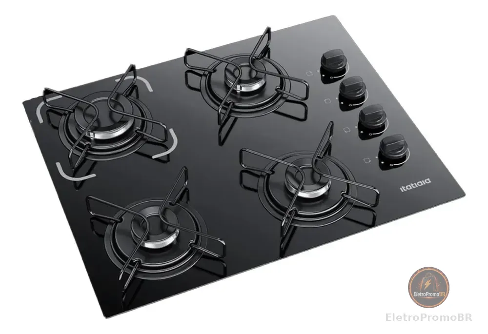 Cooktop Fogão Itatiaia Essencial 4 Bocas Bivolt Preto Preto 127/220v