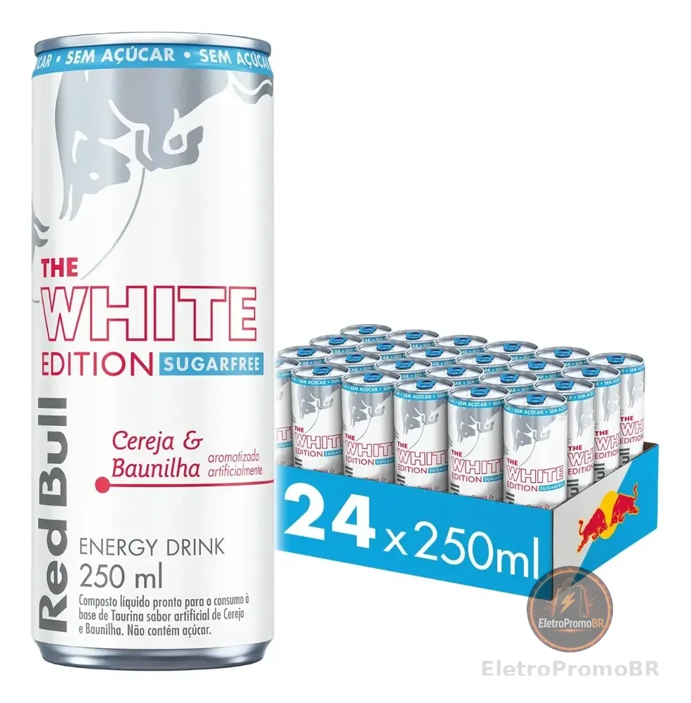 Red Bull, White Edition,sem Açúcar, 250ml, 24 Latas