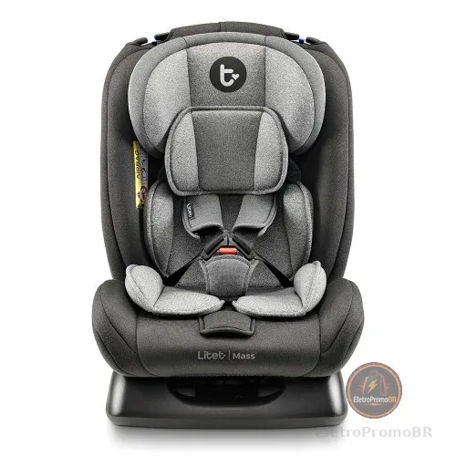 Cadeira Para Auto 0-36 Kg Litet Mass Preta e Cinza - BB458