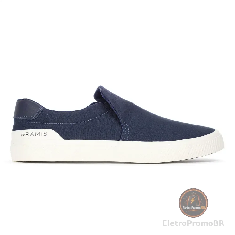 Tênis Masculino Casual Aramis Daily Slip Confortável Moderno Azul-escuro 41 Br