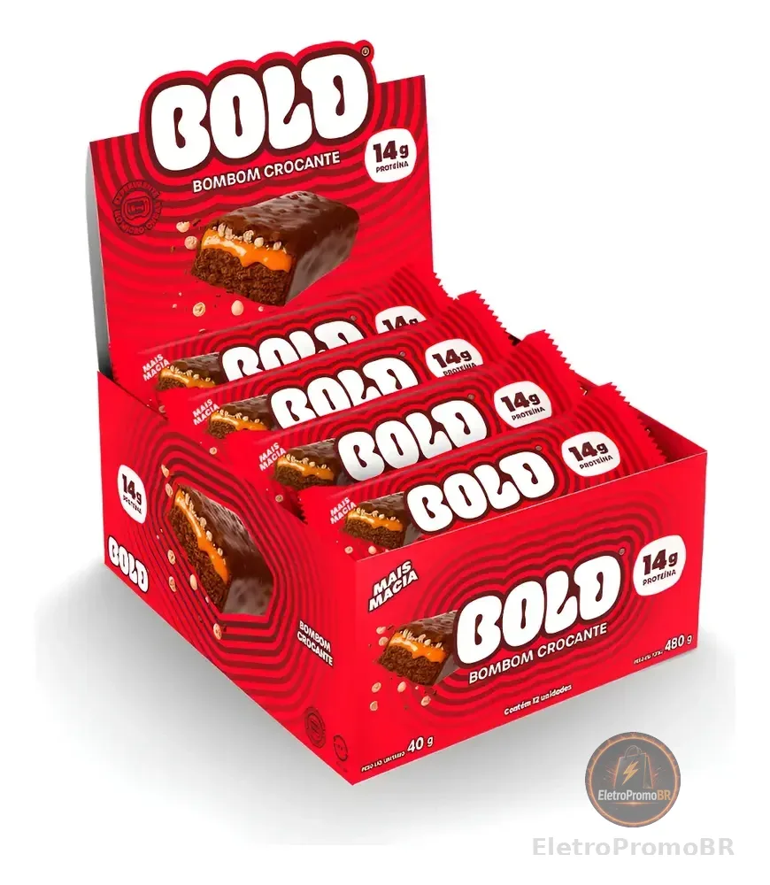 Barra De Proteína Bold Bombom Crocante 40g