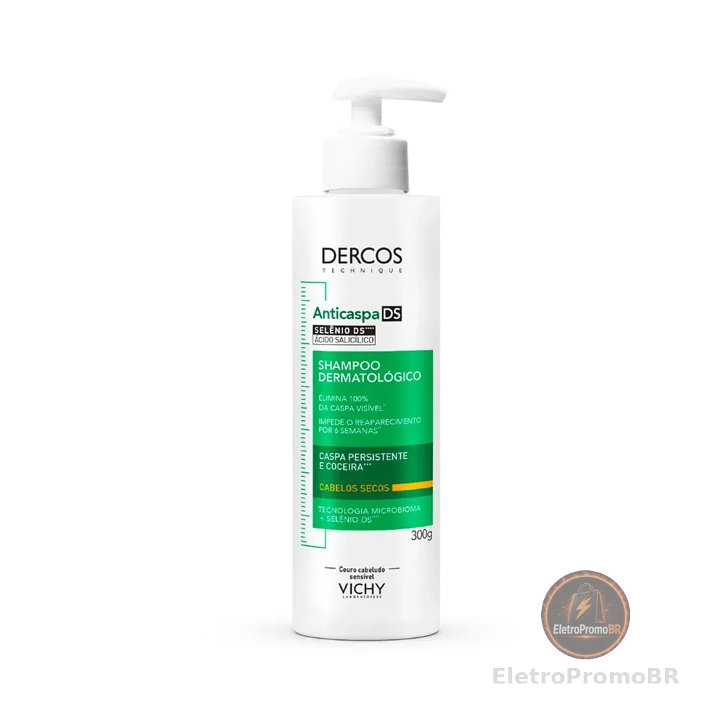 Vichy, Dercos Shampoo Anticaspa Intensivo para Cabelos Secos