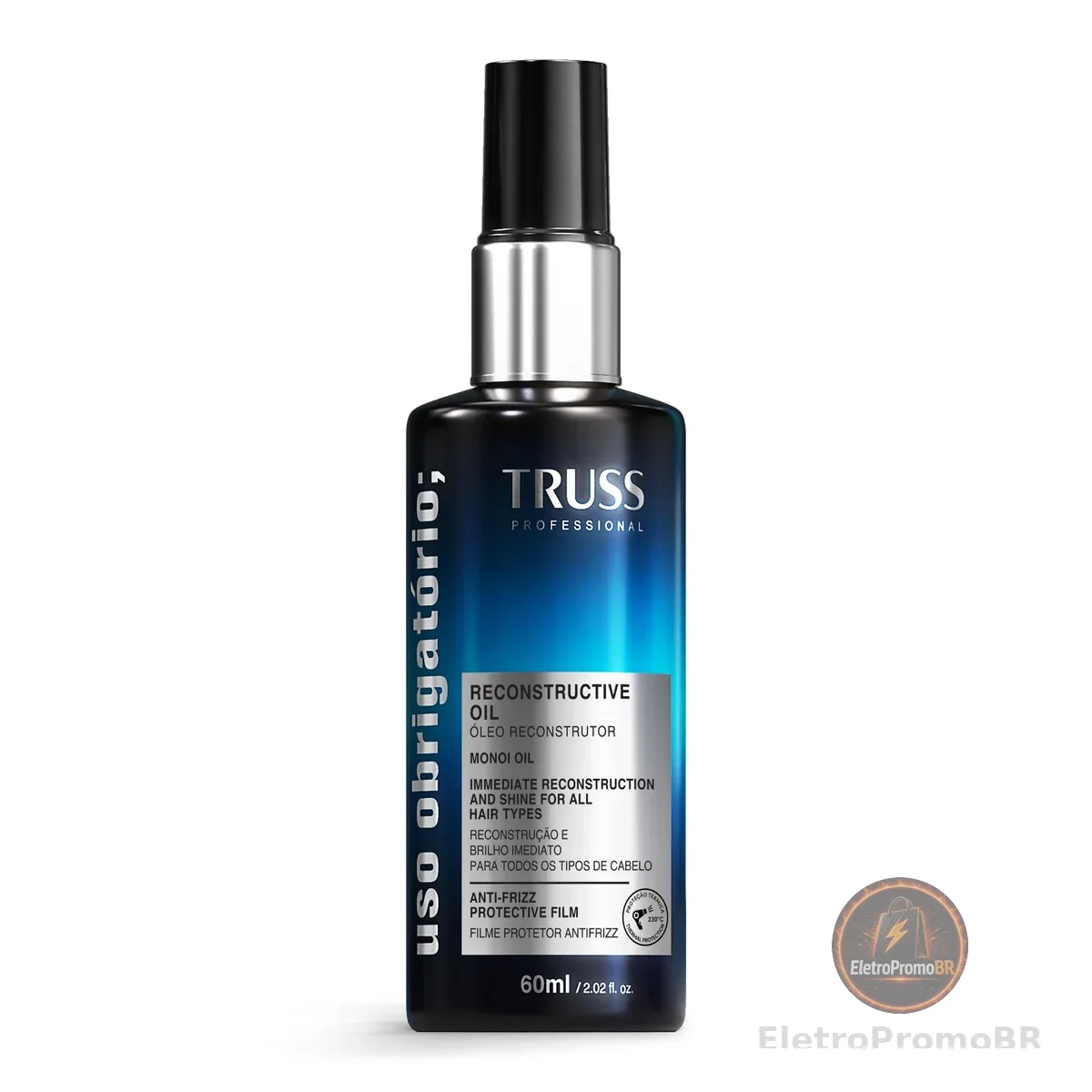 Truss Óleo Reconstrutor Uso Obrigatório | Tratamento Capilar para Brilho, Reconstrução e Proteção | 60ml