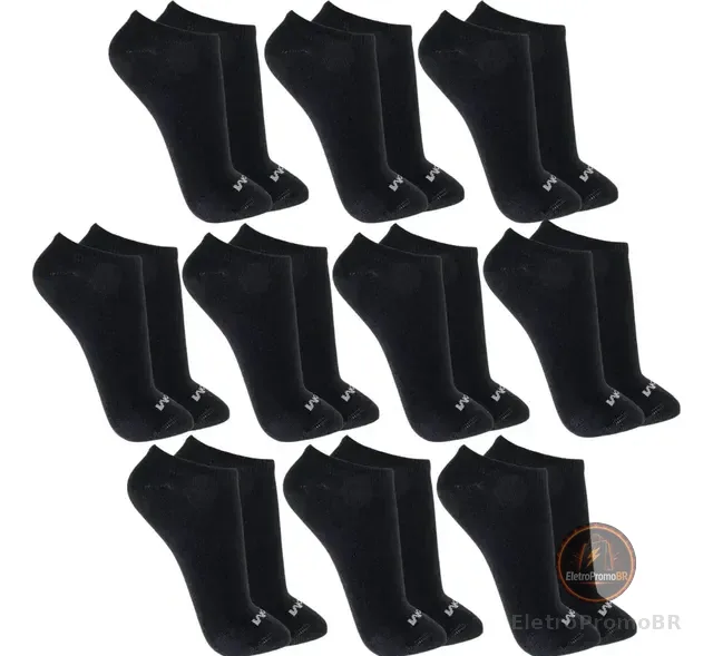 Kit 10 Pares Meias Mash Invisível Esportiva Algodão Original