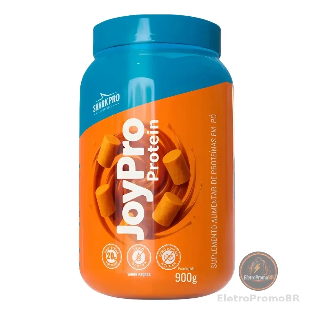Whey Protein Joypro Pote 900g Sabor Paçoca Shark Pro