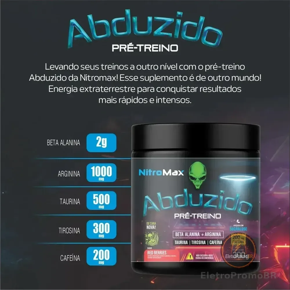 Pré Treino Abduzido - Nitromax Sabor Melancia