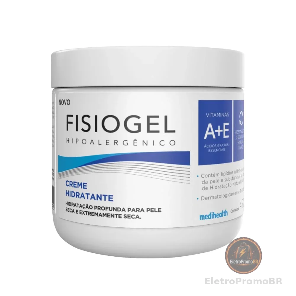 Fisiogel Hipoalergênico Creme Hidratante Corporal - 450g