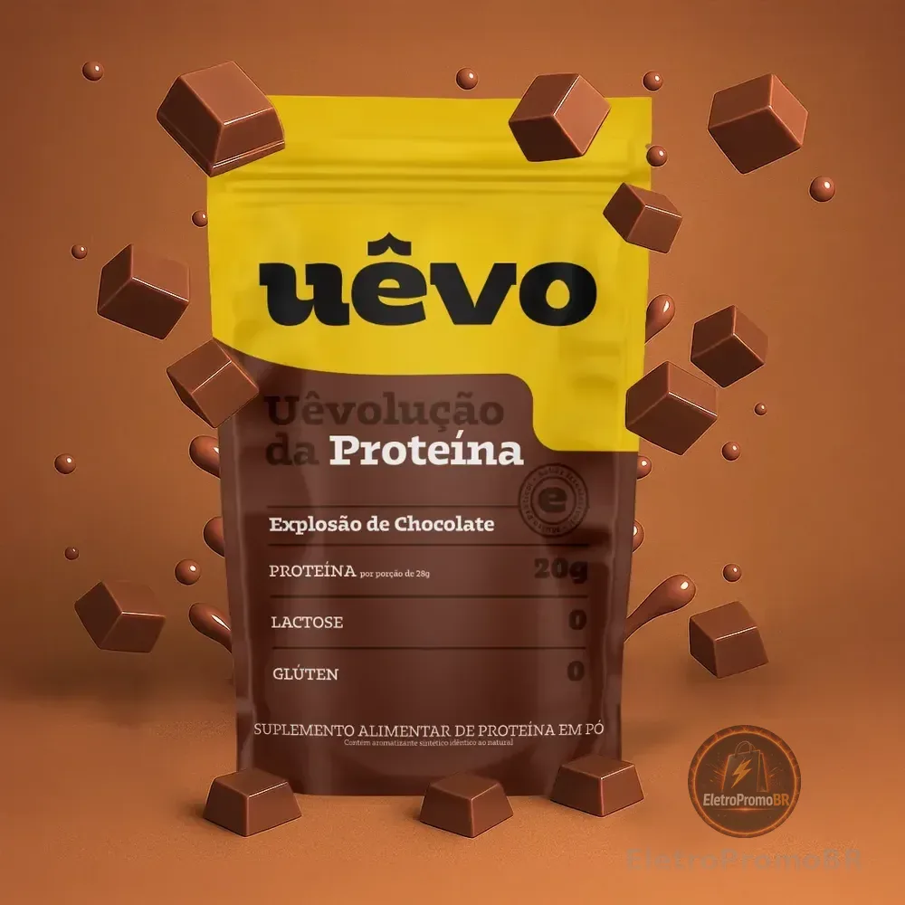 Proteína Uêvo 1kg - Sabor Chocolate - Suplemento Proteico