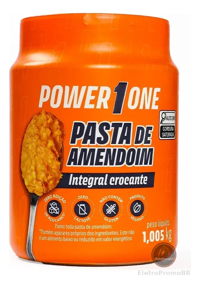 Pasta de Amendoim Crocante Integral Power 1 One Pote 1,005kg