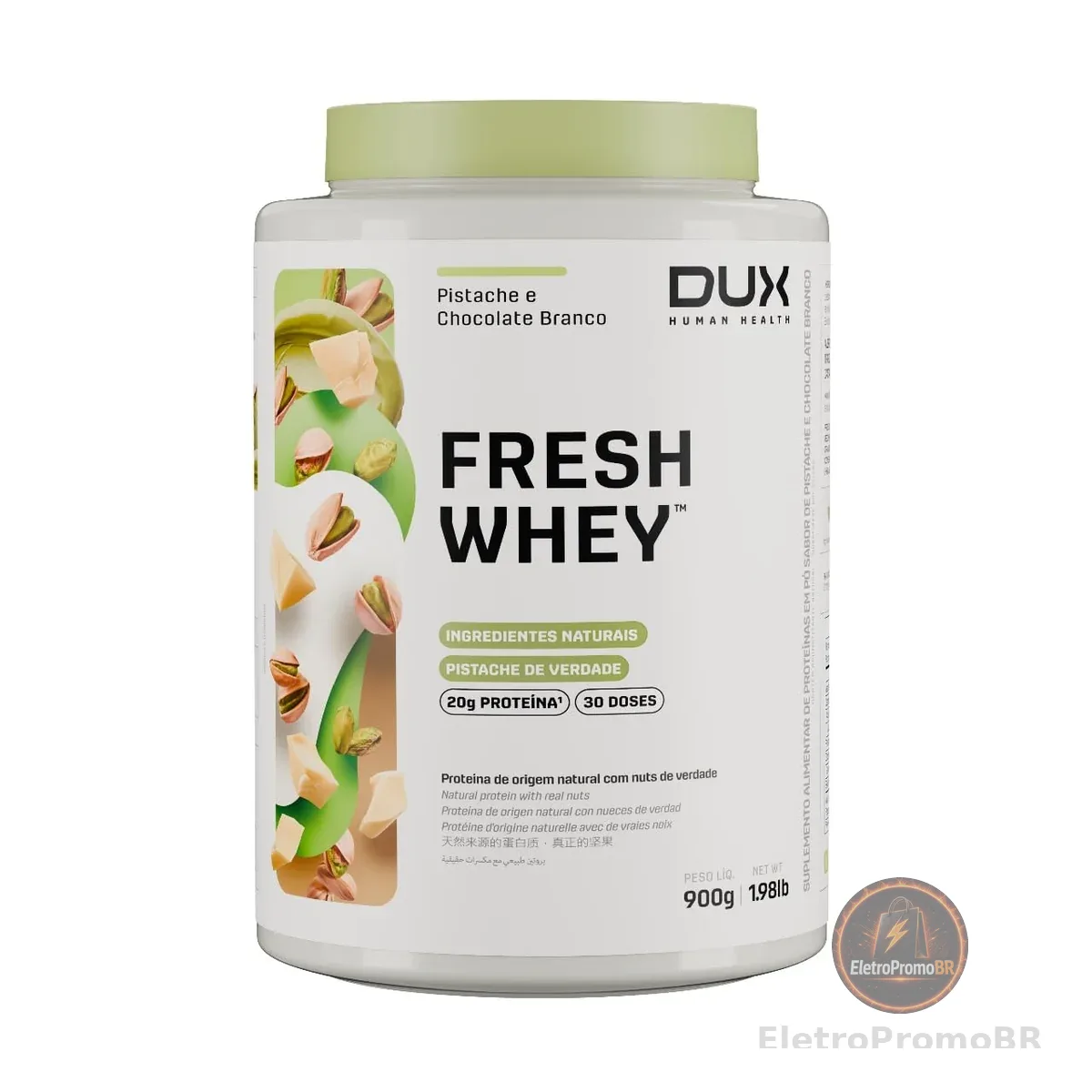 FRESH WHEY 900G - PISTACHE E CHOCOLATE BRANCO