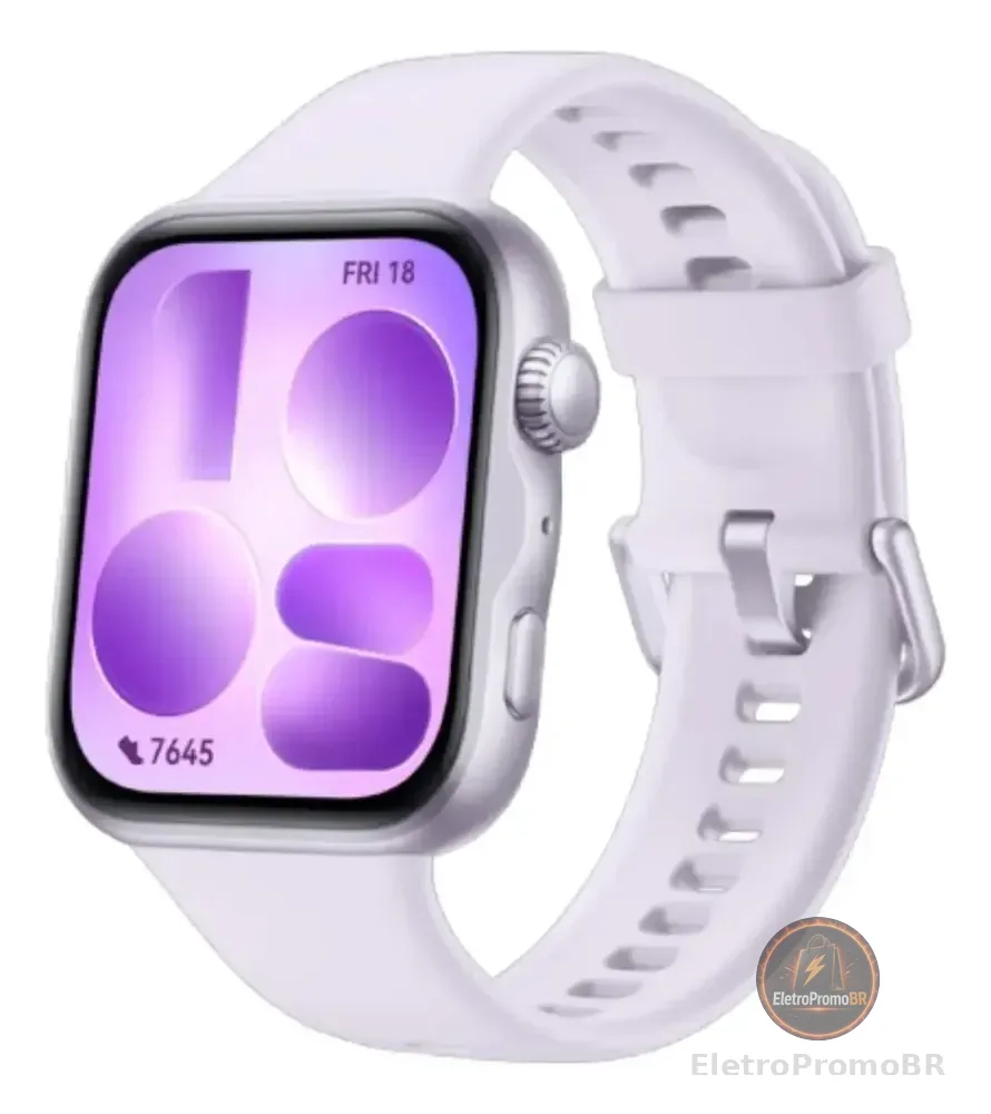 Smartwatch HUAWEI WATCH FIT 5 AMOLED de 182" Design Leve Mini Treino Bateria com Até 10 Dias 64 GB Gerenciamento Avançado da Saúde Monitor do Sono SpO2 GPS Compatível com iOS e Android Roxo