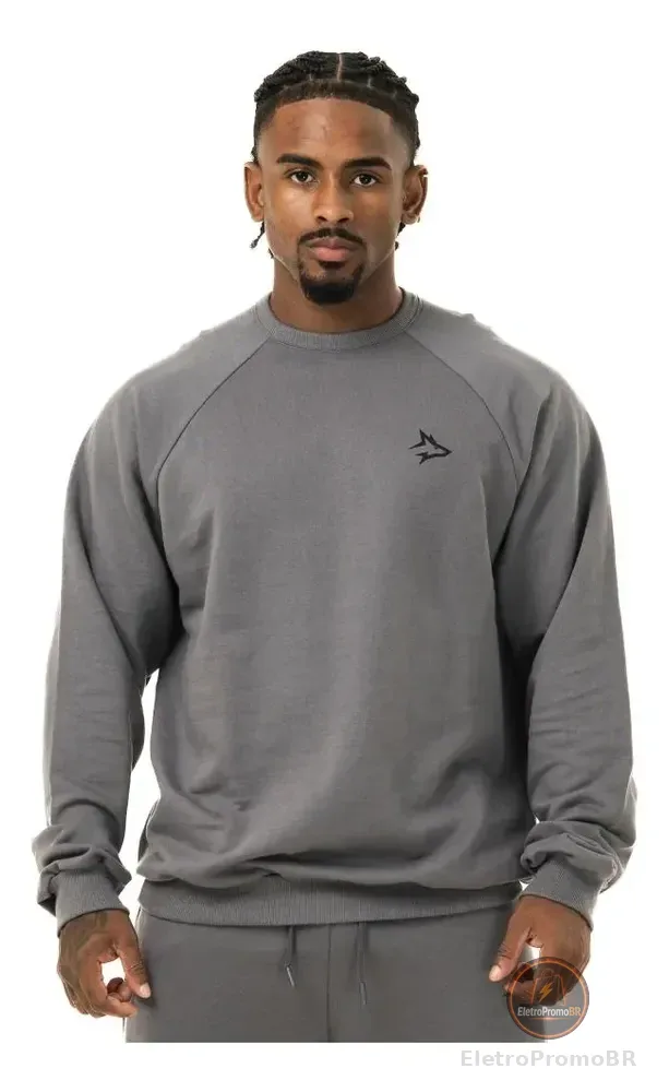 Moletom Masculino New Lupus Inverno Alpha M Cinza