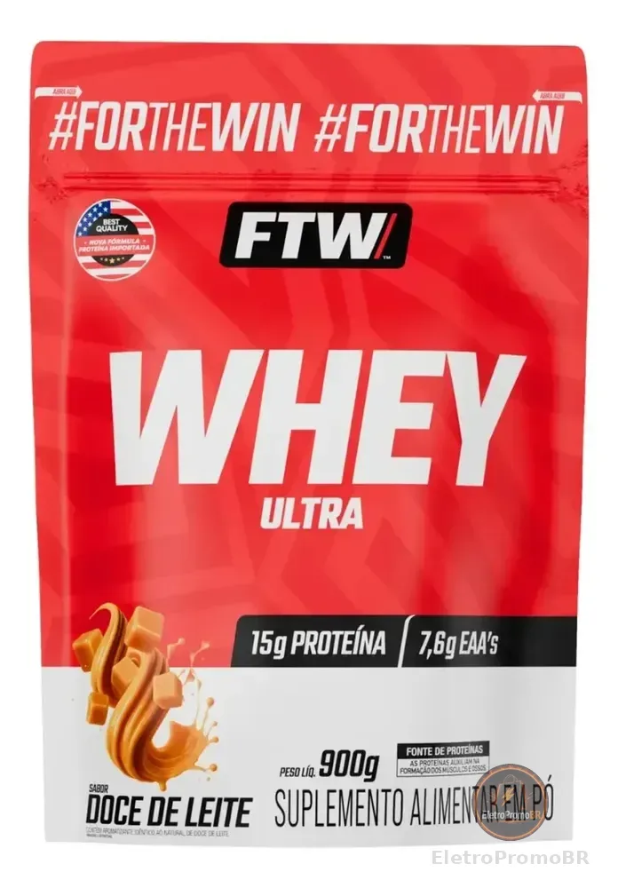 Whey Protein Ultra Refil 900g Sabor Doce De Leite - Ftw