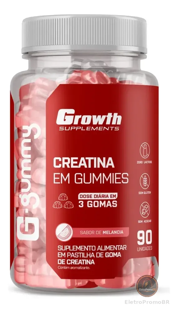 G-gummy Creatina Em Gomas 90unid Growth Suplements Melancia