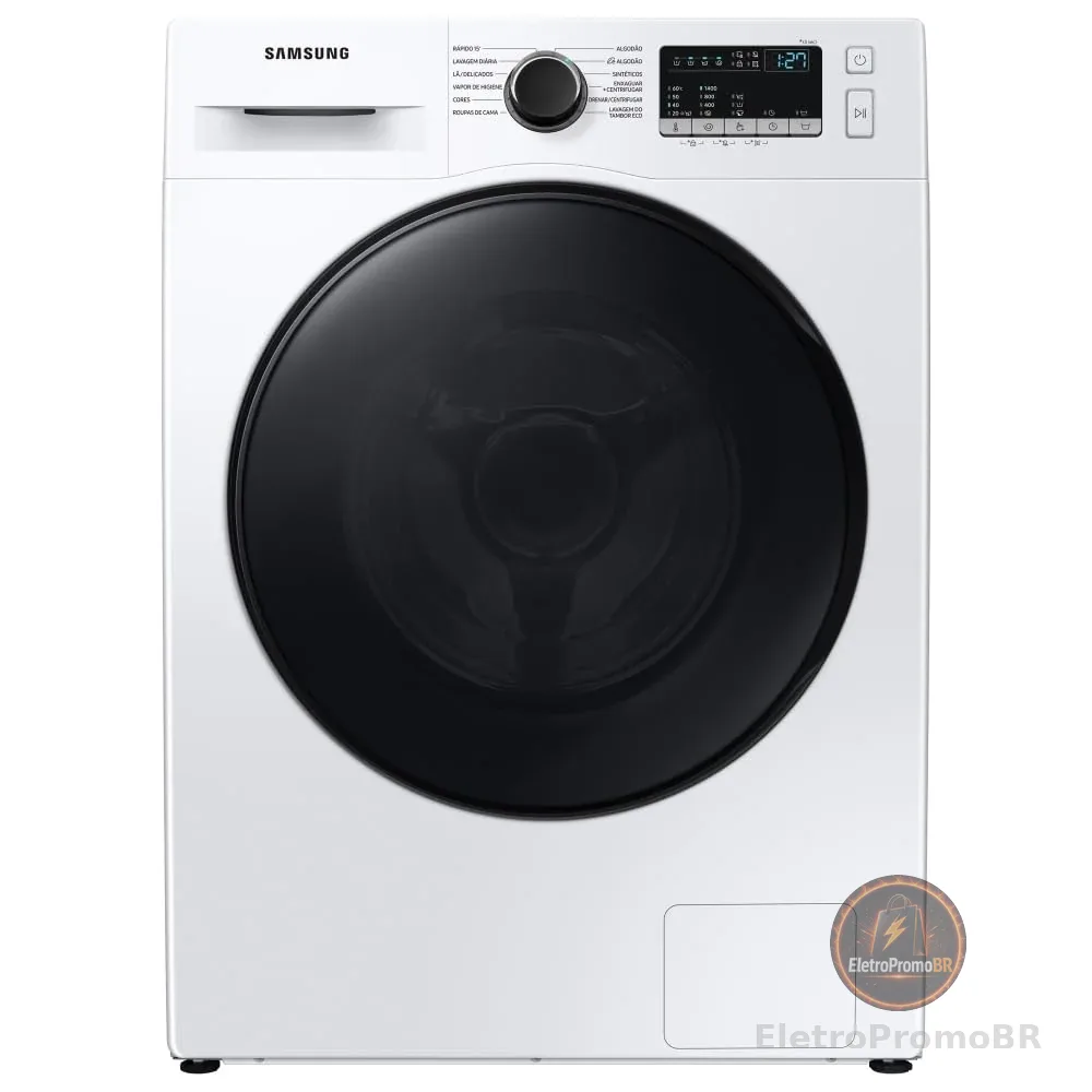 Samsung Lavadora de Roupas Digital Inverter Porta Black WW11T Branca 11kg 127V