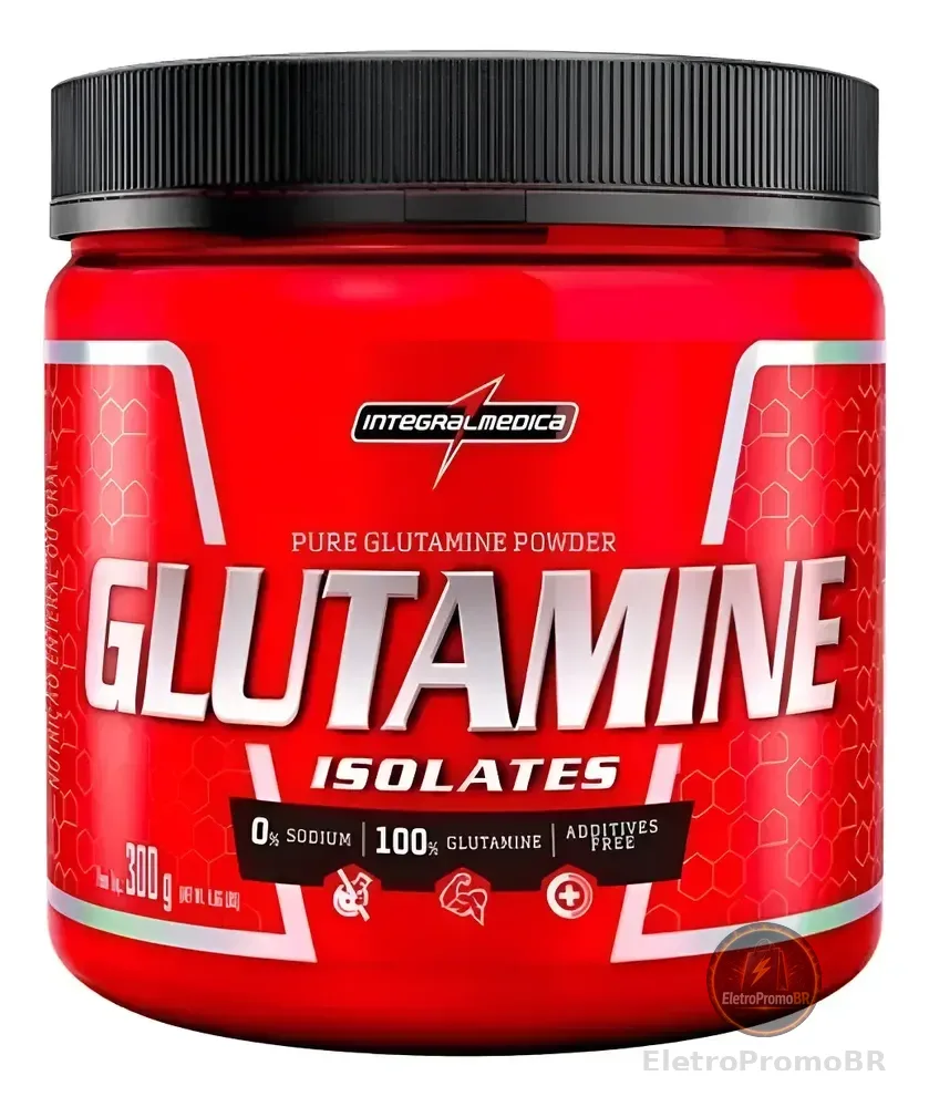 Glutamine Isolates Glutamina 300g - Integralmedica (pote) Sem Sabor