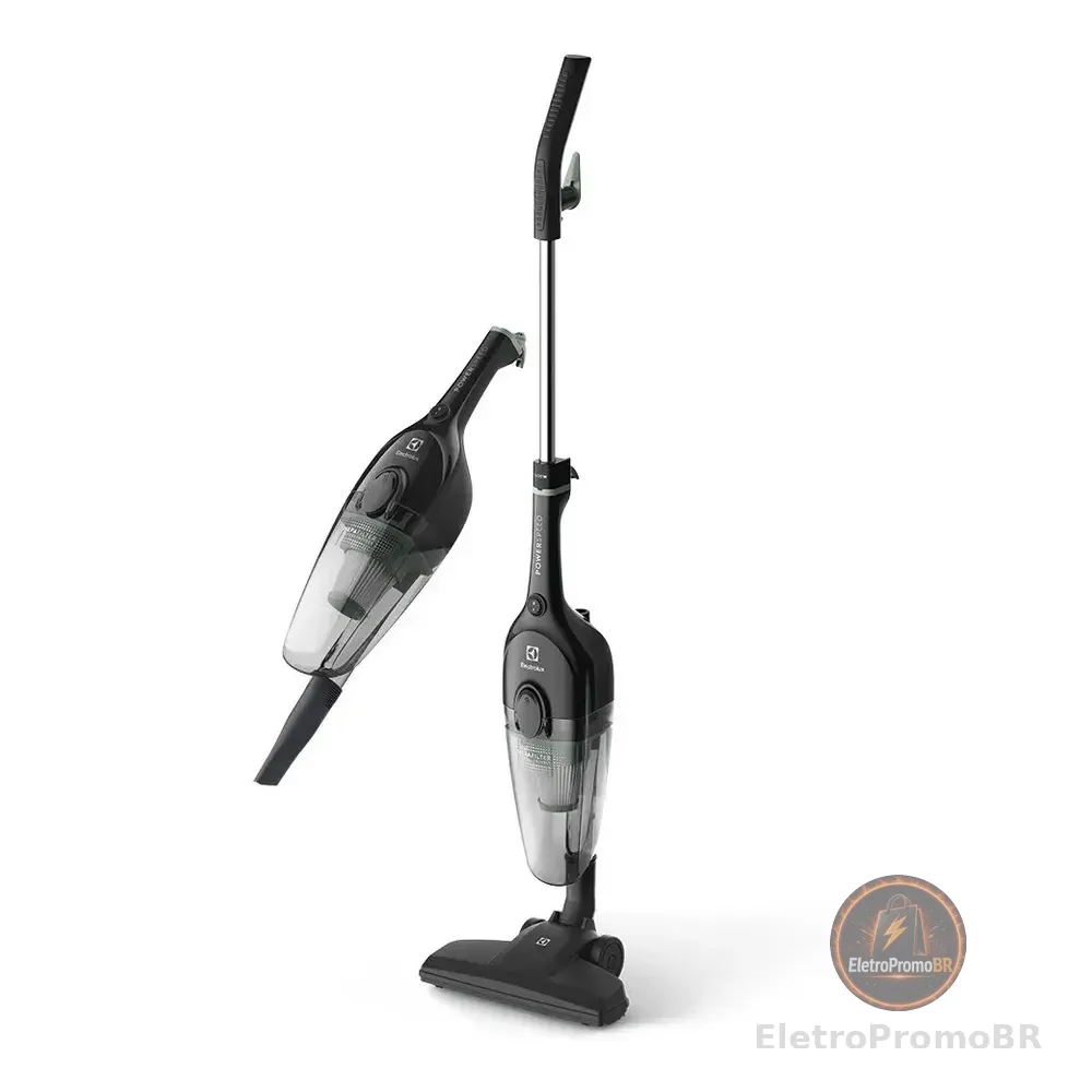 Aspirador De Pó Vertical Com Fio Portátil De Mão 2 Em 1 Com 1.100w De Potencia Cabo 5m Capacidade 1,2l Filtro Hepa Electrolux Stk12 Preto 220v