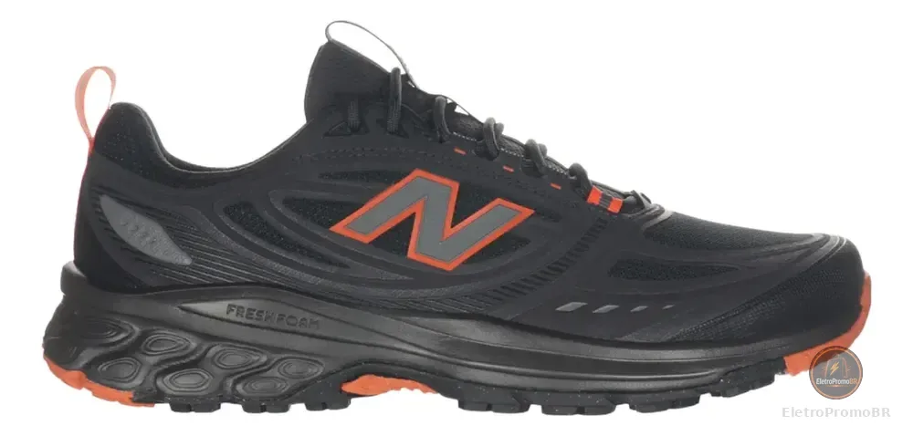Tênis Masculino New Balance 410 V9 Fresh Foam Original Preto/orange 39 Br
