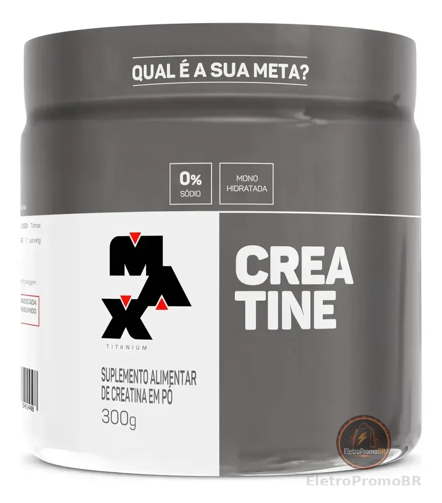 Creatina 300g Creatina Monohidratada Max Titanium Sem Sabor Alta Pureza