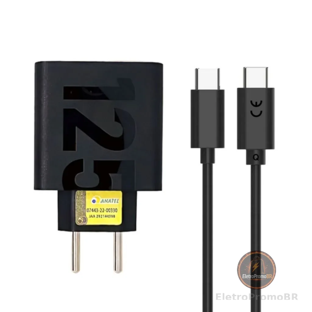 Carregador Super Rápido Turbo 125w 50w 68w 168w Fonte Tipo C para celular