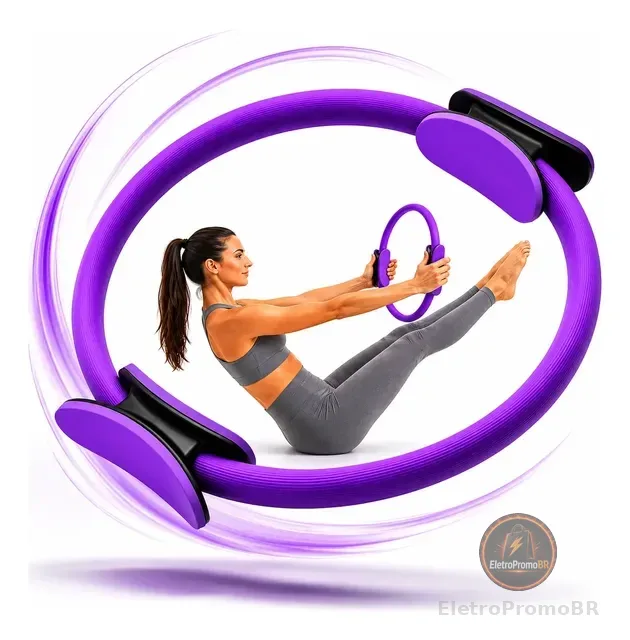 Anel Pilates Arco Tonificador Flexível Círculo Mágico Yoga