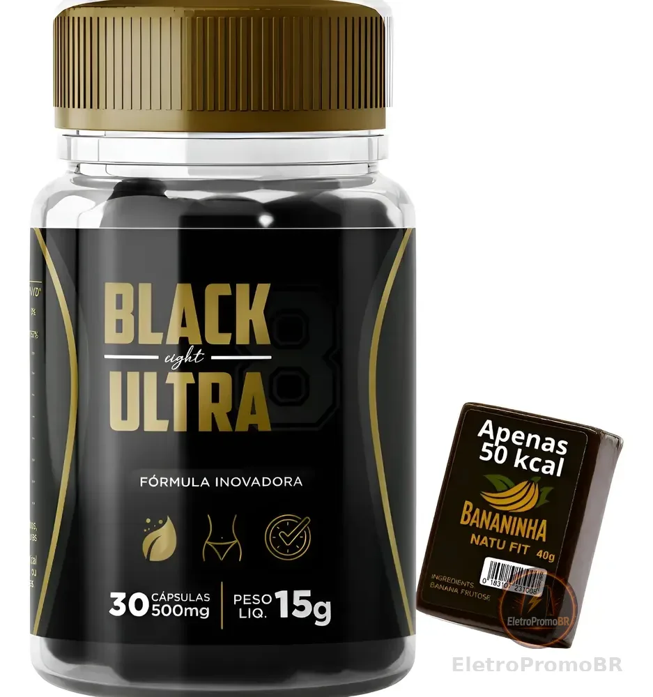 Black Ultra Inibe One Cápsulas Detox Emagrecedor Turbo Ervas