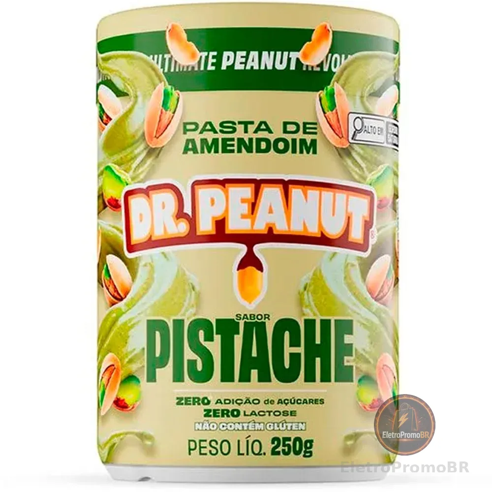 Dr. Peanut Pasta de Amendoim Sabor Pistache Pote 250g