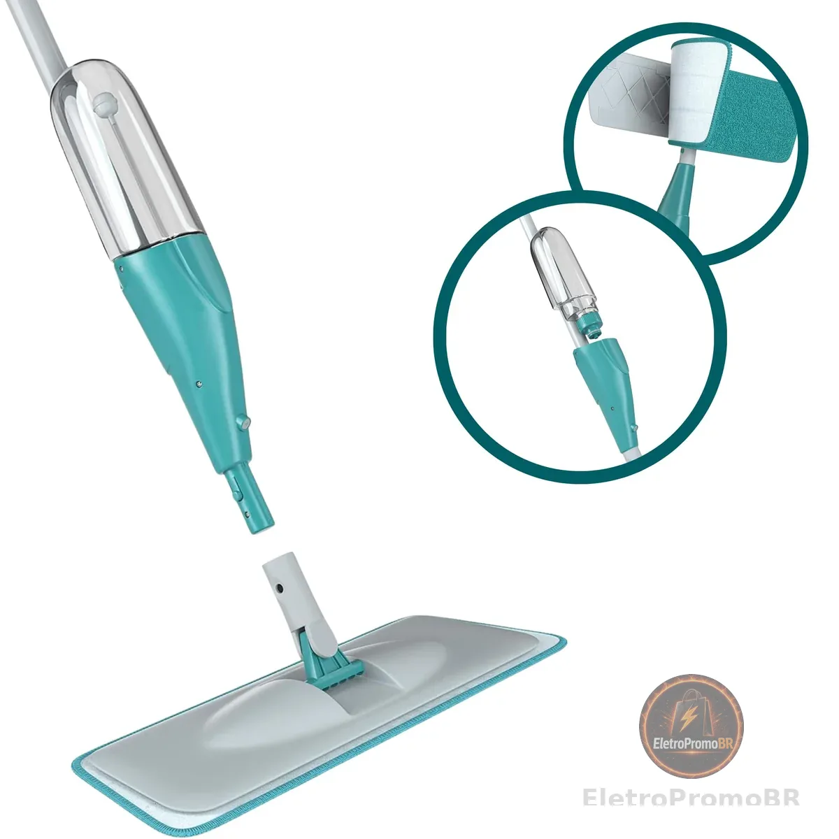 Mop Spray FIT com reservatório 365ml, Borrifa Limpa e Seca , MOP0556, Flash Limp