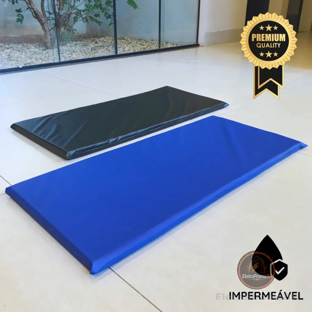 Colchonete p/ Academia Premium 90x40x3 cm Espuma Macia D23 Impermeável Compacto Fit Mat Yoga Pilates