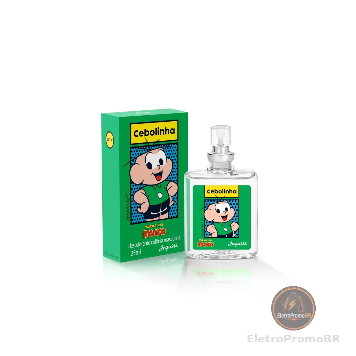 Colônia desodorante masculino teen Cebolinha Turma da Mônica 25ml em spray Jequiti