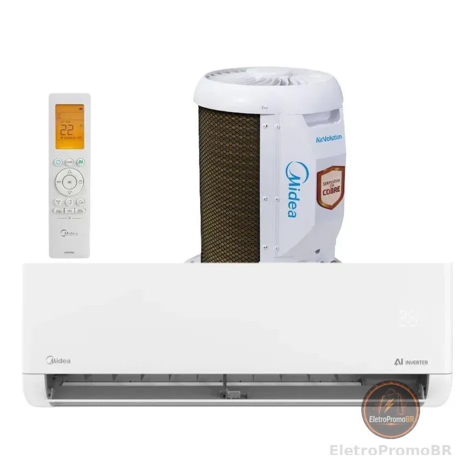 Ar Condicionado Inverter Midea Ai Airvolution 9000 Btu Frio Branco 220v