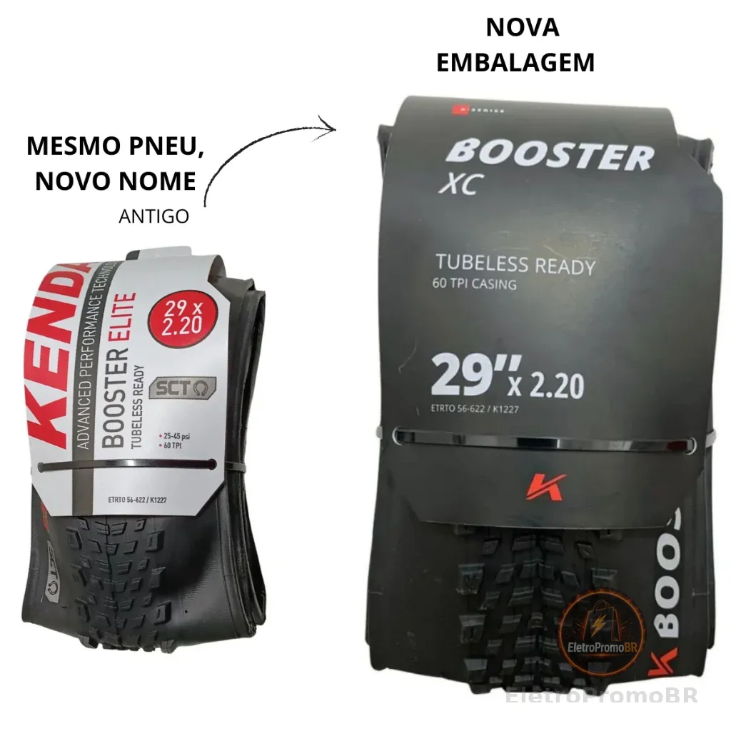 Pneu Aro 29 bicicleta Mtb Kenda Booster Elite Sct 29x2,20 Tubeless Preto