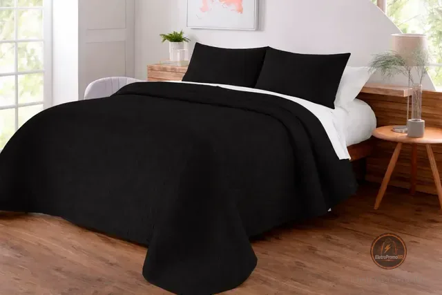 Colcha Cobre Leito Matelado Liso Casal 3 Peças