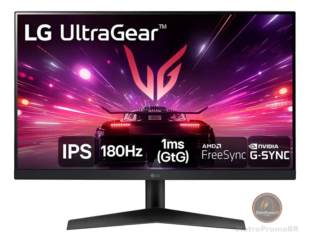 Monitor Gamer LG Ultragear 24 180hz 1ms Full Hd Ips Bivolt Preto 127/220v