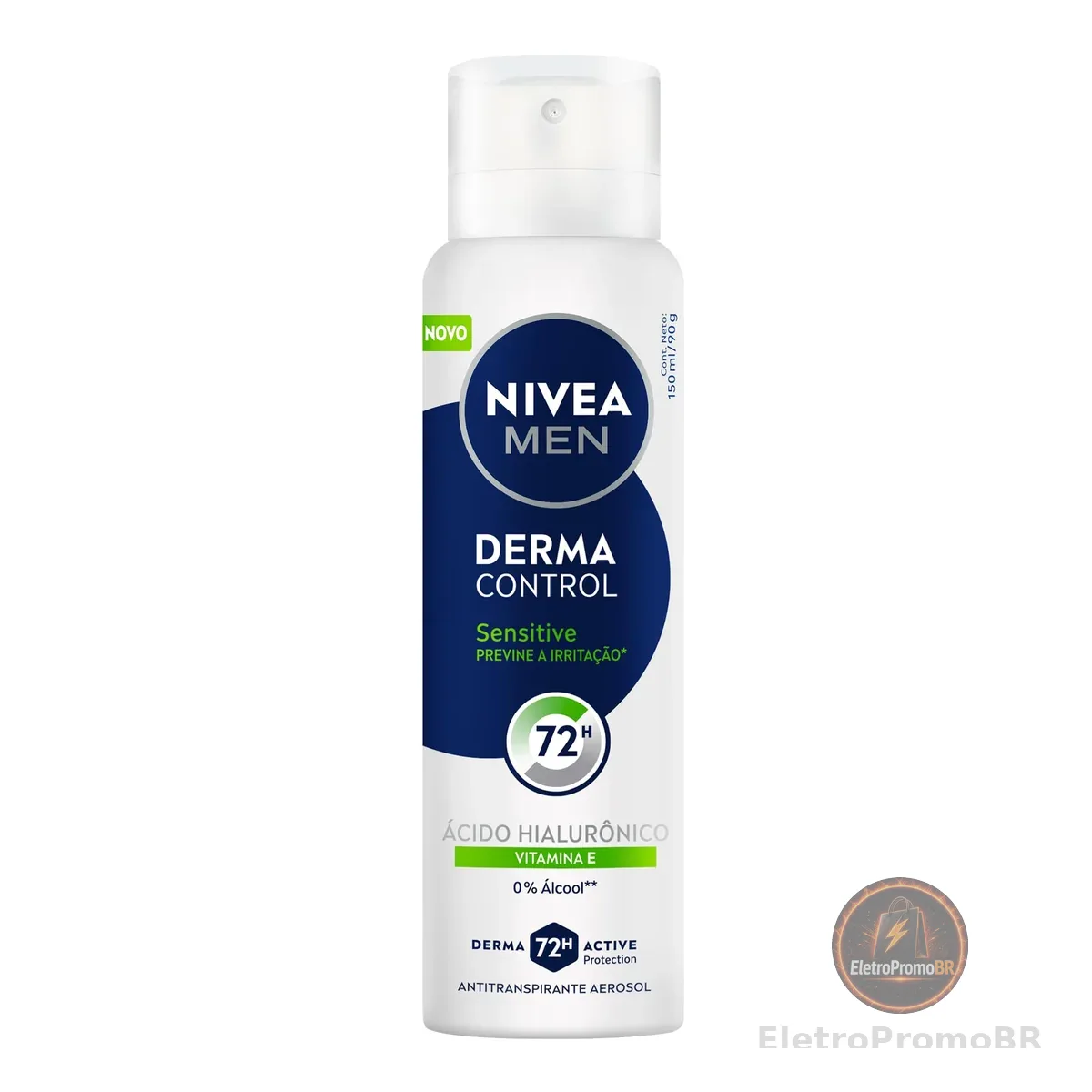 NIVEA MEN Desodorante Antitranspirante Aerossol Sensitive Protect 150ml - Proteção prolongada de 48h, peles sensíveis, com óleo de abacate e extrato de camomila, minimiza a irritação