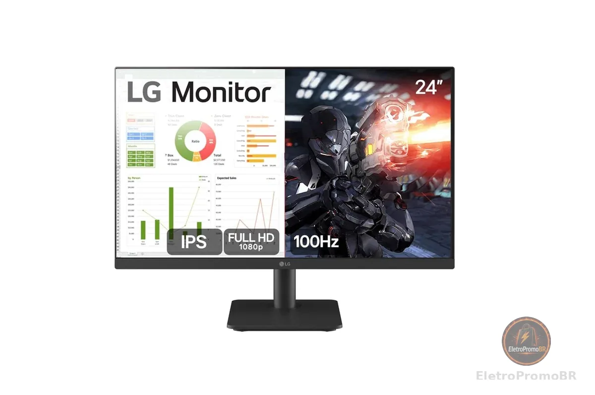 Monitor PC Gamer LG 24MS500 24” IPS 100Hz Full HD HDMI 2x
