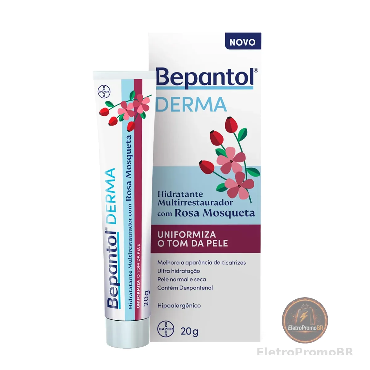 Bepantol Derma Rosa Mosqueta Hidratante Multirrestaurador 20g