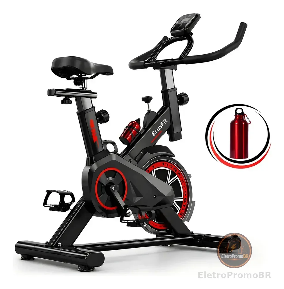 Brus fit Bicicleta Ergométrica Spinning Liftness X11 Cor Preto/vermelho Brusfit