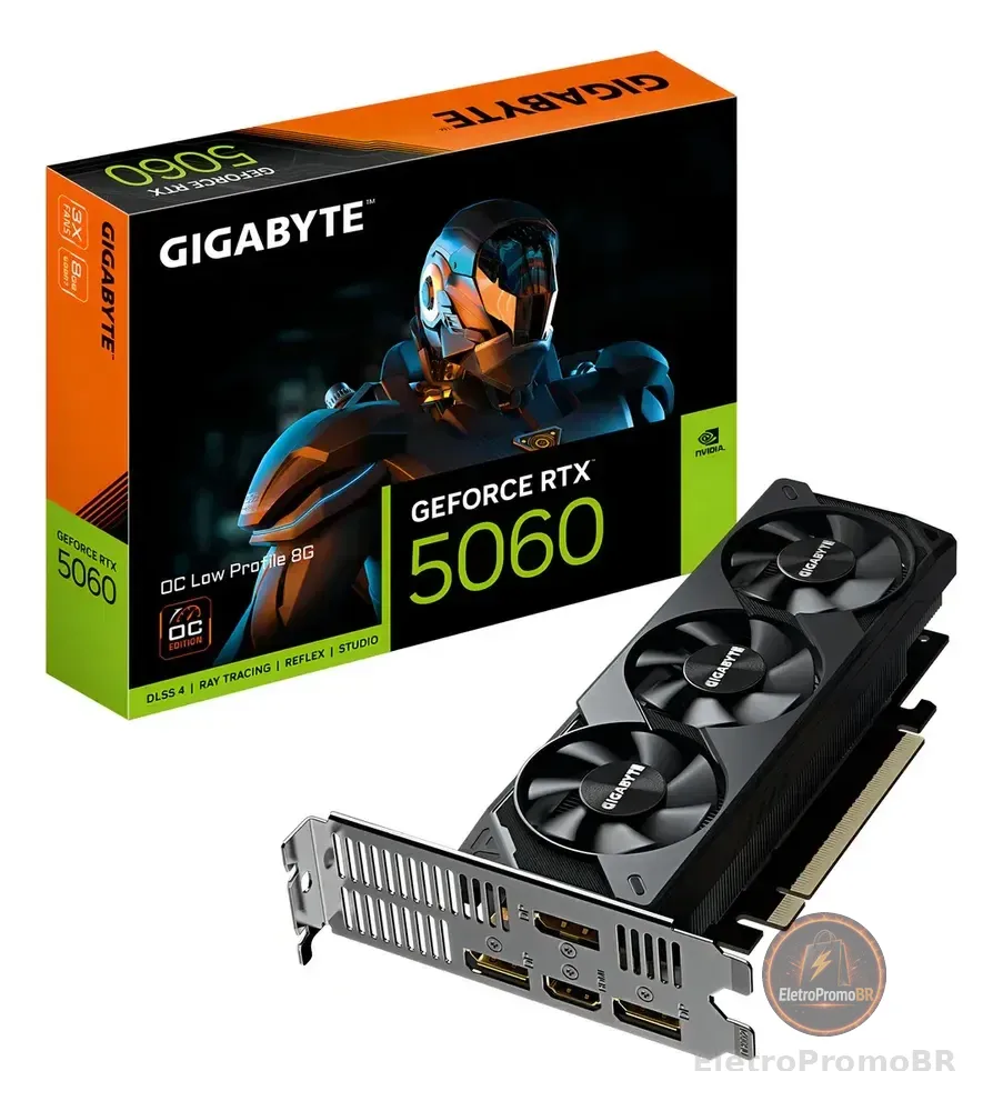 Placa de Vídeo Gigabyte NVIDIA Geforce RTX 5060 8G Oc Low Profile